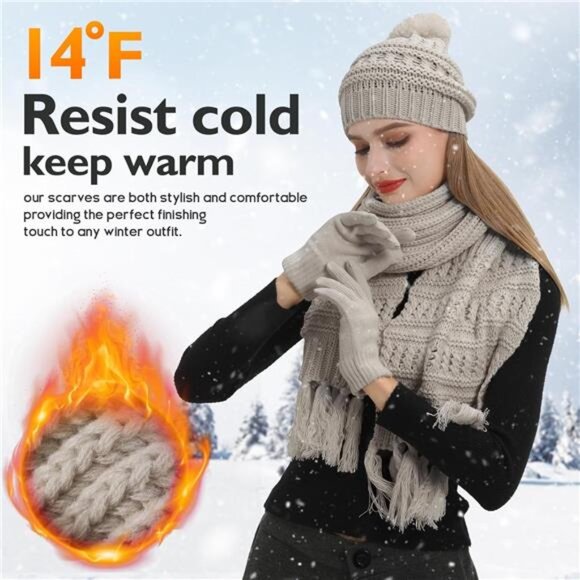 Winter Scarf, Gloves, and Hat Set for Women - Picture 7 of 7